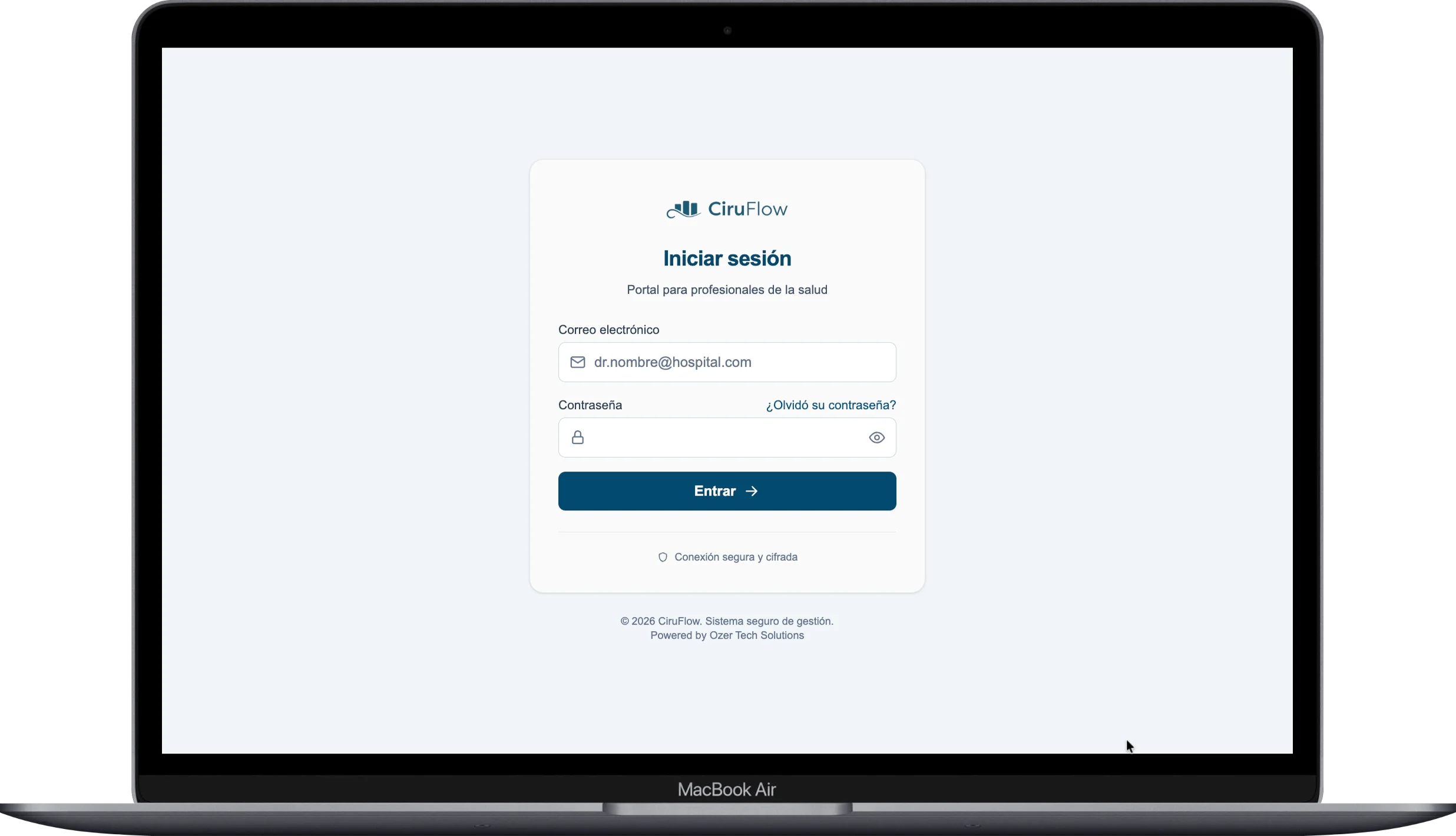Inicio de sesión de CiruFlow